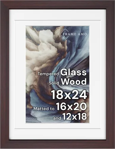 Miniatura 82 de Frame Amo Marco de póster de madera maciza de 13 x 19 pulgadas, color natural, tapete blanco para imagen de 11 x 17 pulgadas, parte frontal