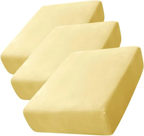 Miniatura 50 de CONRUSER Funda de cojín elástica de terciopelo suave, funda de cojín de felpa de terciopelo suave, funda de sofá, protector de muebles con parte
