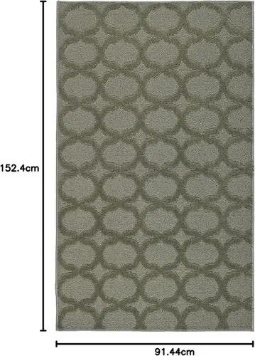 Miniatura 278 de Garland Rug Sparta - Alfombra antideslizante de polipropileno de 2 pies x 12 pies, color negro, ideal para salas de estar y pasillos, elegante