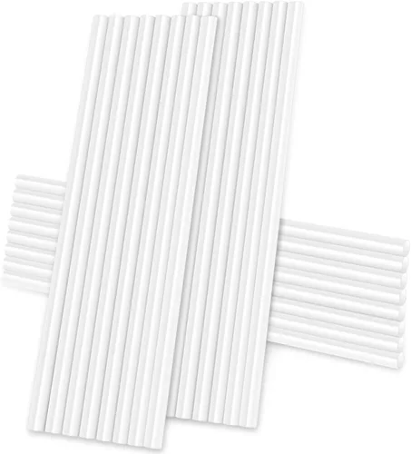 Miniatura 16 de Manarty - 24 barras de pegamento caliente blancas de tamaño completo, 24 unidades de 0.43 pulgadas de diámetro x 8 pulgadas de largo para Blanco