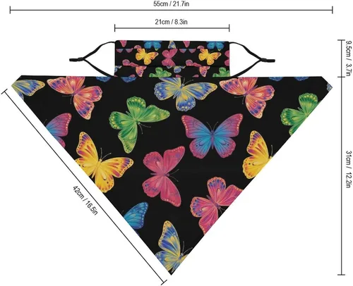 Miniatura 2 de Bufanda de protección solar UV, bufanda triangular reutilizable con lazo para las orejas