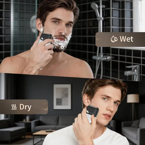 Miniatura 7 de Ufree Kit de recortadora de barba y afeitadora de lámina, maquinillas de afeitar eléctricas para hombres, recortadora de cabello de precisión