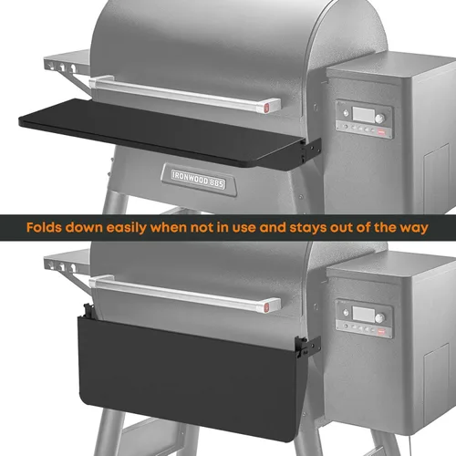 Miniatura 3 de Estante frontal plegable Stanbroil para parrilla de pellets Traeger Pro 780 Ironwood 885, reemplazo de accesorios de parrilla para estante plegable