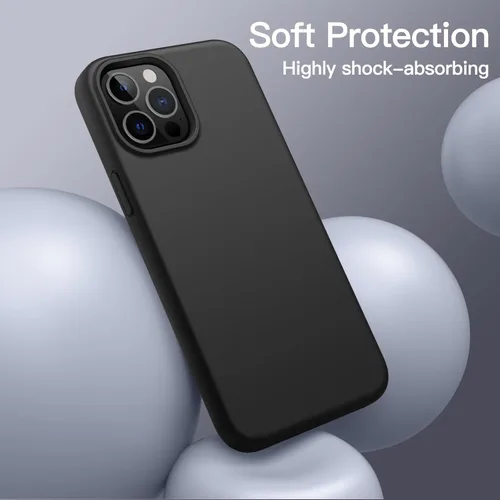 Miniatura 4 de JETech Funda de silicona para iPhone 12 Pro Max de 6.7 pulgadas, suave al tacto, funda protectora de cuerpo completo, a prueba de golpes con forro