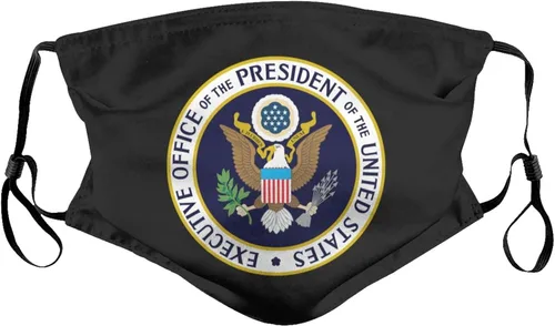 Máscara facial con filtro 2014 Sello de la Oficina Ejecutiva del Presidente de los Estados Unidos, máscaras faciales para hombres y mujeres