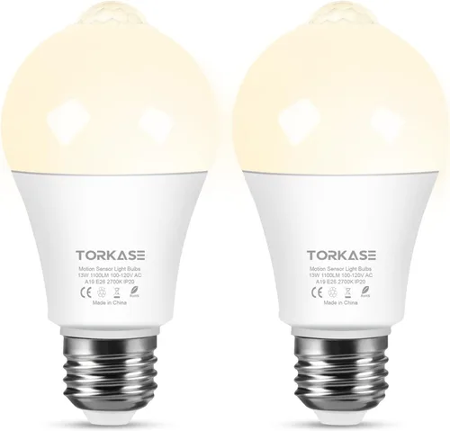 Miniatura 12 de Torkase Bombillas de luz de 13 W del atardecer al amanecer, no requiere temporizador, 1100 lm (equivalente a 100 W), luz diurna de 6000 K, bombillas