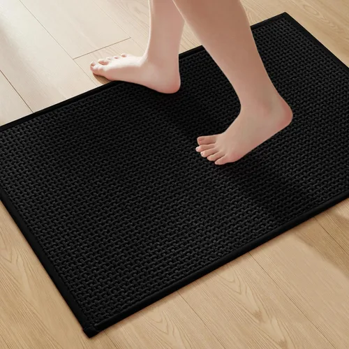 Miniatura 24 de GRANNY SAYS Tapetes de baño azules, de felpilla suave, absorbentes, de 20 x 32 pulgadas, alfombras de baño pequeñas antideslizantes, lavables