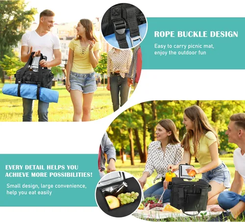 Miniatura 7 de Tirrinia Bolsa térmica grande aislada – Caja térmica a prueba de fugas para exteriores para mujeres y hombres – Bolsa de congelador portátil