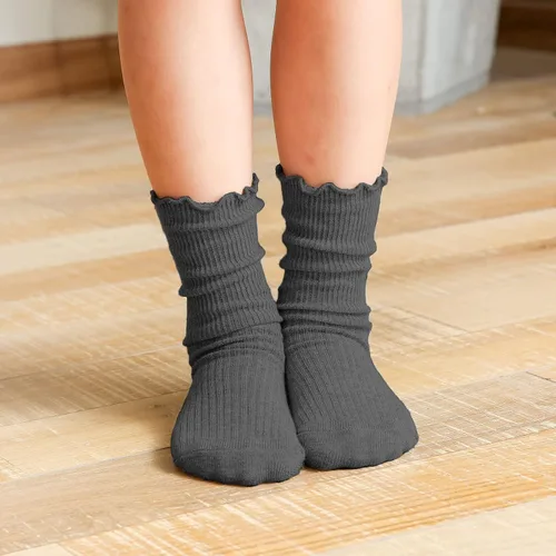 Miniatura 4 de JOCMIC Paquete de 6 calcetines con volantes para bebés y niñas calcetines con volantes