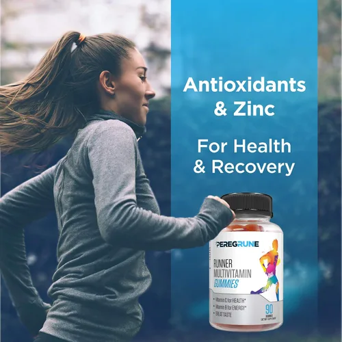 Miniatura 4 de Runner - Gomitas multivitamínicas – Vitamina diaria para correr con vitaminas A, C, D, E y complejo B – 50% menos de azúcar – Antioxidantes