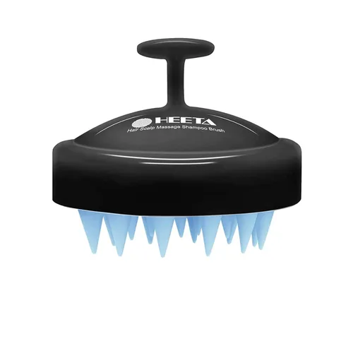 HEETA Masajeador de cuero cabelludo para el crecimiento del cabello, cepillo de champú de silicona suave para el cuero cabelludo y exfoliación,