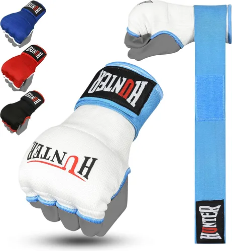 Miniatura 17 de HUNTER - Guantes interiores acolchados con gel y vendas de mano para boxeo, vendas elásticas de entrenamiento rápido para hombres y mujeres, Rosa