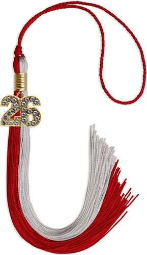 Miniatura 231 de Endea Graduation Borla de doble color con dije dorado (negro/oro brillante, 2022)