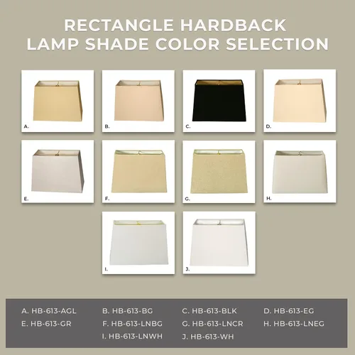 Miniatura 5 de Royal Designs, Inc. HB-613-12AGL Pantalla para lámpara de tapa dura rectangular, (5 x 10) x (8 x 12) x 9.5, Oro Antiguo
