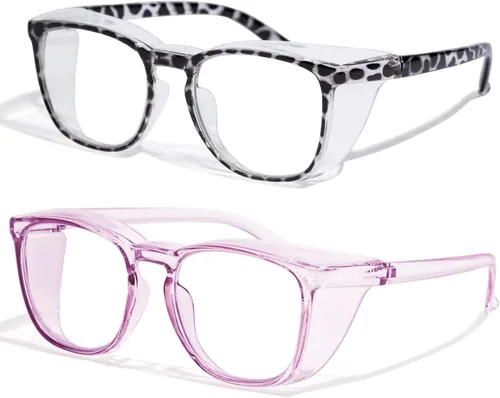 Miniatura 2 de Gafas de seguridad antivaho transparente con bloqueo de luz azul para protección ocular, gafas de enfermería para mujeres y hombres A7 Leopardo +