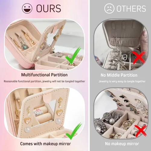 Miniatura 4 de Regalos para esposa, despedida de soltera, regalos de compromiso, organizador de joyas, joyero, artículos esenciales de viaje para mujeres y niñas