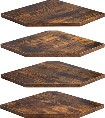 Miniatura 25 de Estante esquinero para montaje en pared, estantes de esquina flotantes, juego de 3 estantes de pared esquineros, estantes de almacenamiento de pared