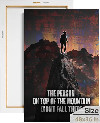 Miniatura 53 de Lienzo decorativo motivacional para pared con texto en inglés "Road To Successful" (Camino al éxito), diseño motivacional para la oficina, con texto