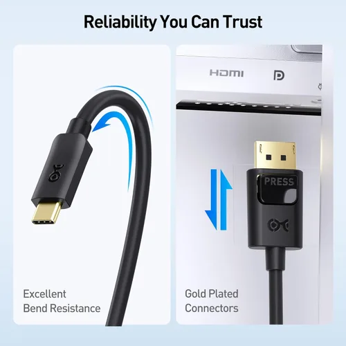 Miniatura 7 de Cable Matters - cable 60 Hz USB-C para DisplayPort 4K (compatible con puerto Thunderbolt 3), Negro