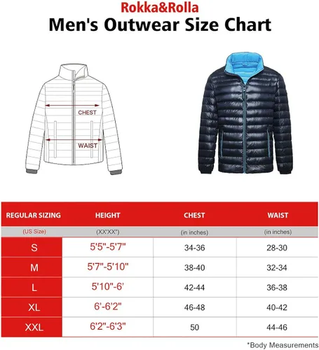 Miniatura 7 de Rokka&Rolla Chaqueta acolchada ligera y plegable para hombre