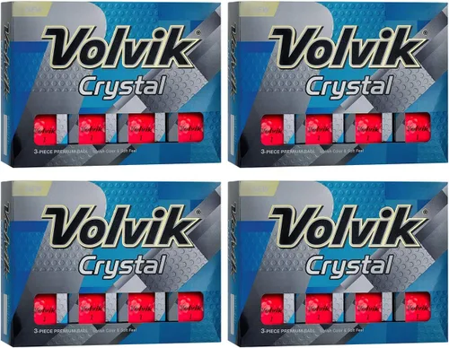 Miniatura 6 de Volvik Crystal - Juego de 3 pelotas de golf de color premium, 4 docenas (48 bolas)