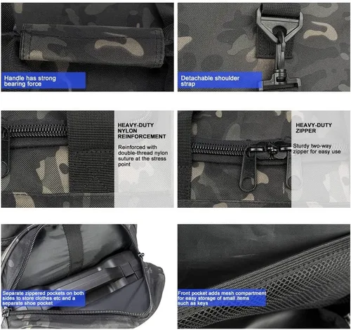 Miniatura 5 de Miramrax Bolsa de gimnasio para hombres y mujeres con compartimento para zapatos, deporte, fin de semana, viajes, durante la noche, bolsa
