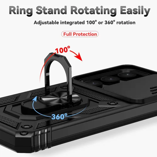 Miniatura 6 de Funda para Samsung Galaxy S24 con cubierta para lente de cámara, protector de pantalla HD, doble capa de grado militar, probada contra caídas