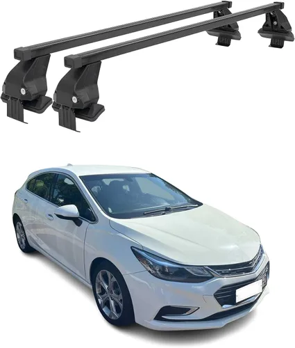 Miniatura 15 de OMAC Barras transversales superiores para Chevrolet Cruze Sedan 2015-2019 2 piezas de aluminio negro antirrobo para viajes, kayak, canoa, surf