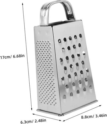 Miniatura 2 de Healeved Power Tools - Rallador profesional de caja de acero inoxidable, rallador de queso, triturador de verduras con 4 lados para queso, verduras