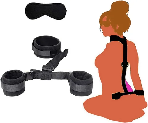 Bdsm - Kit de restricciones para cama sexual, correas de amarre sexual para tobillos y muñecas, juego de esposas para adultos, adultos, pulseras de