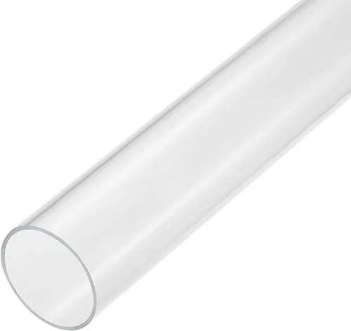 Miniatura 26 de MECCANIXITY Tubo acrílico transparente rígido redondo tubo 44mm (1.7") ID 50mm (2") OD 14" para lámparas y linternas, sistema de refrigeración por