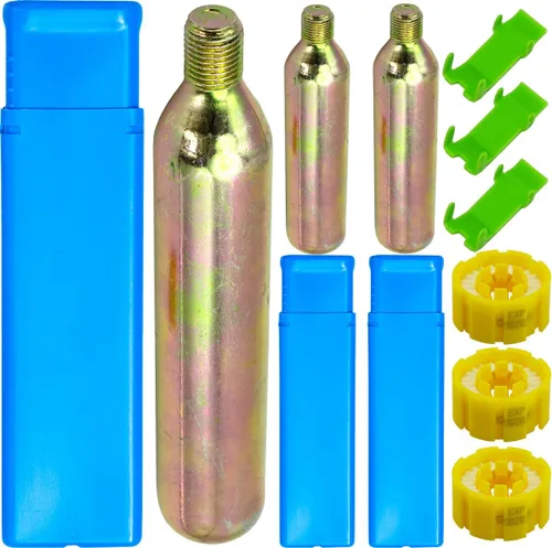Paquete de 3 cartuchos de 24/1.16 oz de 1/2 hilos de CO₂ de emergencia para chalecos salvavidas, PFD y dispositivos de seguridad | Esencial para