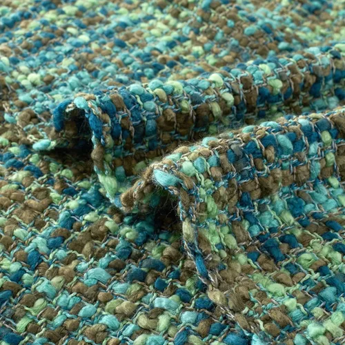 Miniatura 3 de Manta Throw de Punto de Cable Verde Multicolor para Sofá, 50"X60" Manta Texturizada Estilo Bohemio para Decoración del Hogar, Manta de Punto Grueso