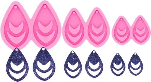 Miniatura 17 de 1 pieza de la serie de Navidad Mini Ear Studs árbol de Navidad/rompecabezas/notas musicales pendientes de resina molde de silicona, joyería DIY
