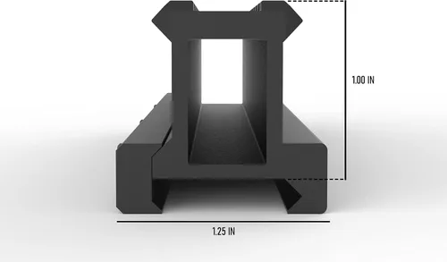 Miniatura 2 de Monstrum Lockdown V3 Picatinny - Soporte elevador con base de tope de retroceso 5.5 pulgadas de longitud 0 o 20 MOA