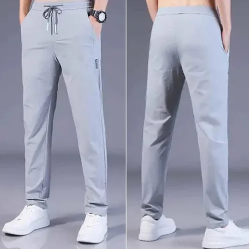 Miniatura 8 de Pantalones elásticos de secado rápido para hombre, de seda de hielo, transpirables, de secado rápido, pantalones de trabajo de pesca, para correr