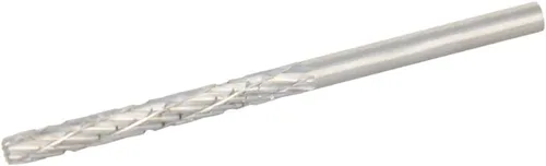 Utoolmart HSS - Archivos rotativos de 0.118 in, vástago de 0.118 pulgadas, doble corte superior con forma de cilindro dentado, herramienta de
