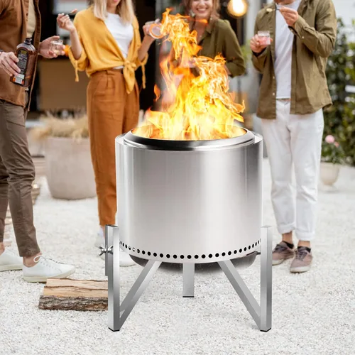 Miniatura 6 de Onlyfire - Soporte para fogata de acero inoxidable para estufa individual de 15 pulgadas y fogata de 19.5 pulgadas, accesorio para fogatas al aire