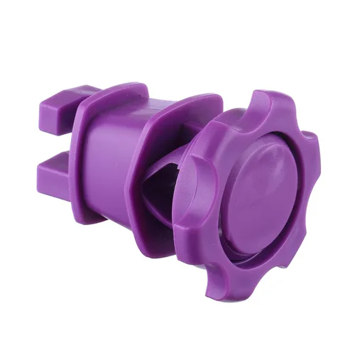 Miniatura 2 de Aislador de poste redondo apretado de 25 piezas, aislante eléctrico de sujeción de alambre para cerca, traje de dos piezas (morado)