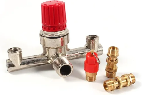 Miniatura 4 de Válvula de interruptor regulador de presión del compresor de aire con soporte de montaje para compresores pequeños