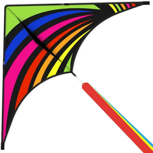 Mint's Colorful Life - Cometa Delta para niños y adultos, cometa extremadamente fácil de volar, las mejores cometas para principiantes