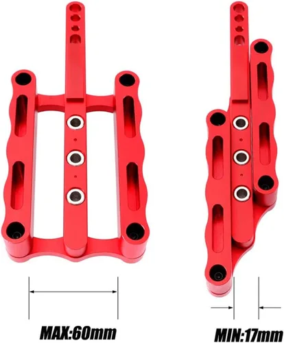 Miniatura 4 de Joywayus Plantilla de Dowelling Autocentrante, Estándar Imperial 1/4 "5/16" 3/8 "Accesorios de plantilla de clavijas, guía de perforación de agujero