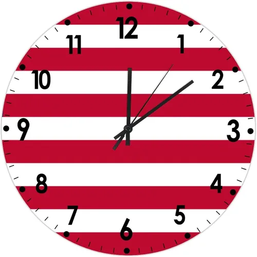 Miniatura 346 de Cheyan Reloj de pared con bandera de Canadá de 12 pulgadas, silencioso, sin tictac, de PVC, funciona con pilas, reloj redondo decorativo, regalo