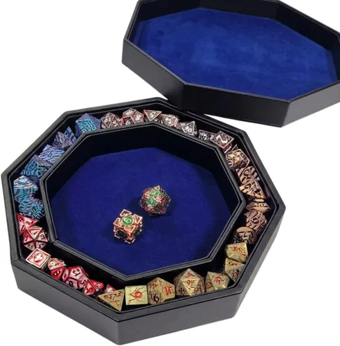 Forged Dice Co. Redondel para dados Charola para tirar y guardar dados Compatible con todos los juegos de dados, D&D y RPG Púrpura