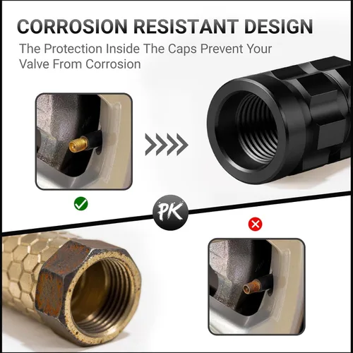 Miniatura 3 de Aluminum Tire Valve Stem Caps for Mercedes Benz GLA 2014-2020, Anti-Rust Tires Air Valve Cap Stem Covers Corrosion-Resistant Automotive Exterior