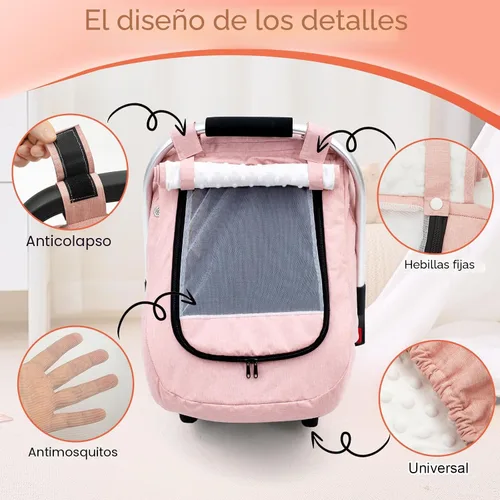 Miniatura 4 de Funda de asiento de automóvil impermeable para bebé, funda de asiento de automóvil infantil con lunares de visón 3D con 2 rejillas de ventilación