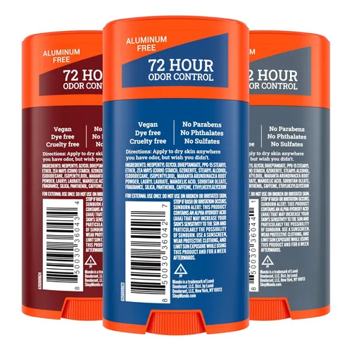Miniatura 9 de Mando Desodorante para Todo el Cuerpo para Hombres - Barra Sólida Suave - Control de Olor por 72 Horas - Sin Aluminio, Sin Bicarbonato de Sodio