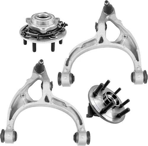 Miniatura 250 de Detroit Axle - Kit de nudillos de dirección delantera izquierda para Ford Edge Lincoln MKX 07-10, cojinete de rueda del lado del conductor, nudillo