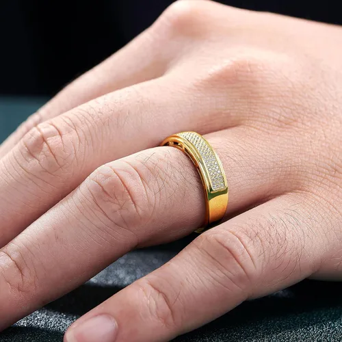 Miniatura 6 de Anillos de boda para hombres, anillos de plata de ley 925, hip hop, aniversario, alianza de boda, regalos para hombres, chapado en oro, 1 unidad