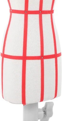 Miniatura 5 de Forma de vestido femenino de tamaño 1/4, maniquí en miniatura, mini vestido de pantalón de costura con regla y aguja para hacer patrones, maniquí